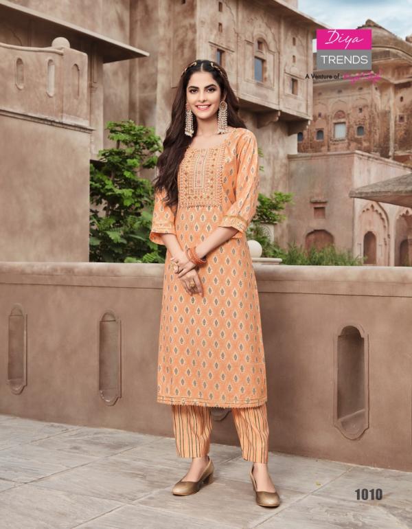 Goldy 1 Excluisve Wear Cotton Embroidery Kurti With Pant Collection